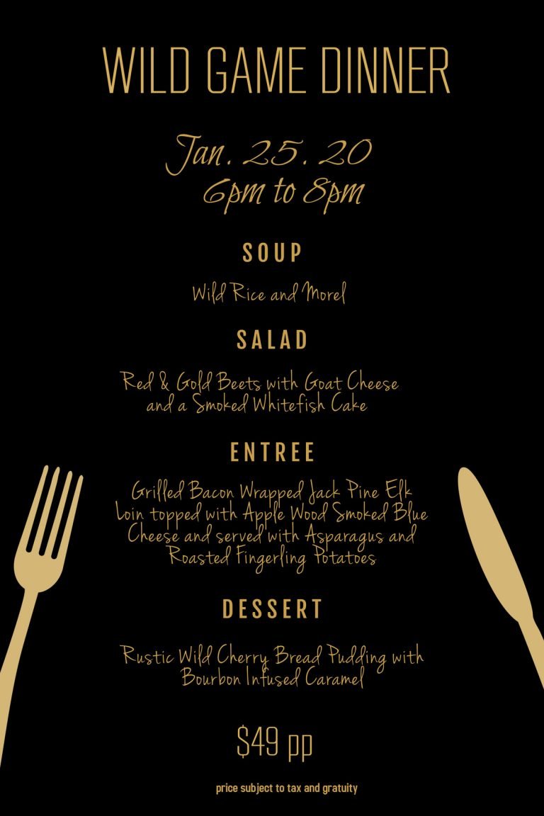 Wild Game Dinner Otsego Resort