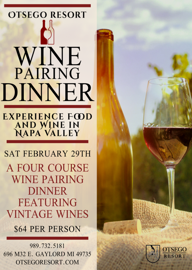 Wine Pairing Dinner Otsego Resort wine-pairing-dinner-otsego-resort