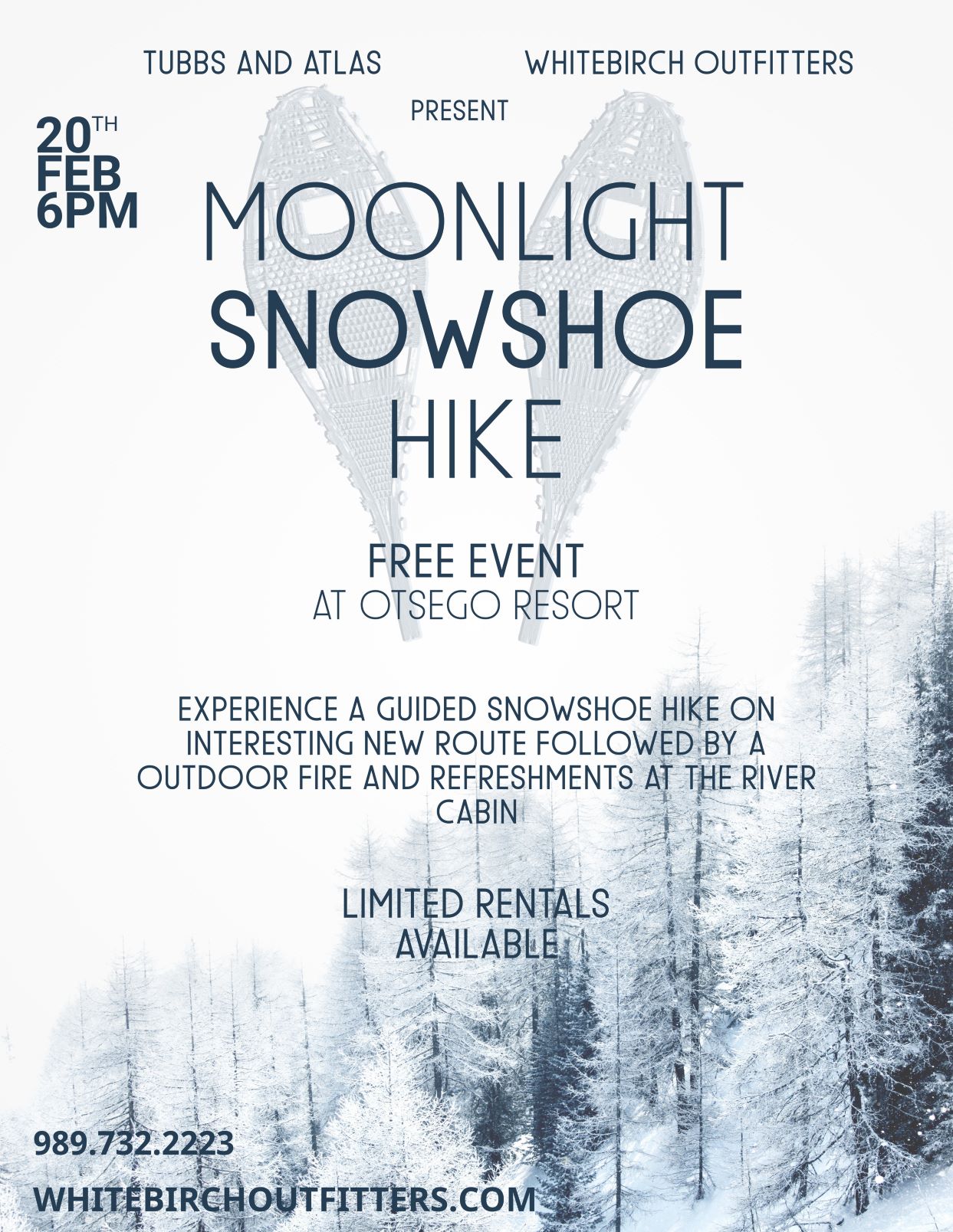 Moonlight Snowshoe Hike Flyer